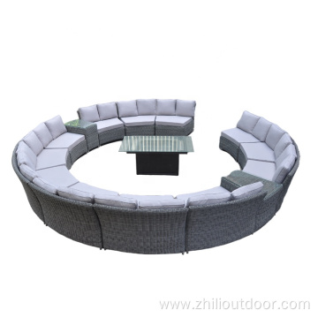 Rattan Wicker Round Outdoor Sofa Set Garden Furniture